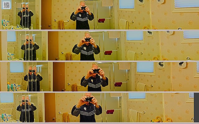 Fred Truck's mirror panorama selfies