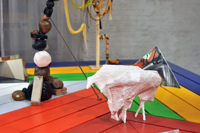 Lynn Sullivan's "Wrapped Ships" (2013), plastic, ship model sets