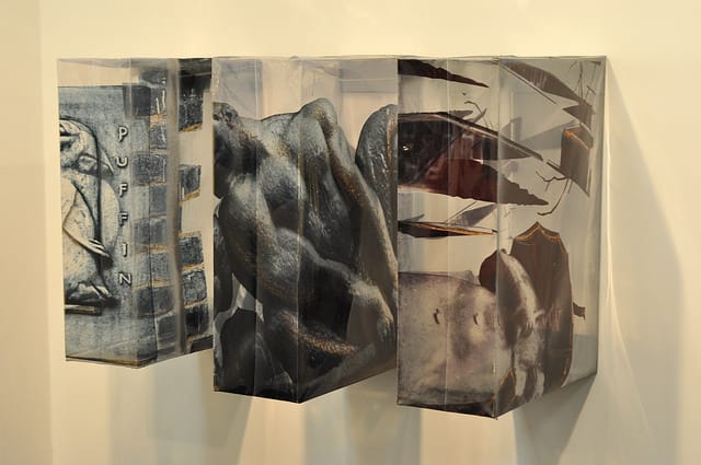 Three sculptures by Lena Henke from her Parkchester City Series (all 2014) at Galerie Parisa Kind of Frankfurt, Germany