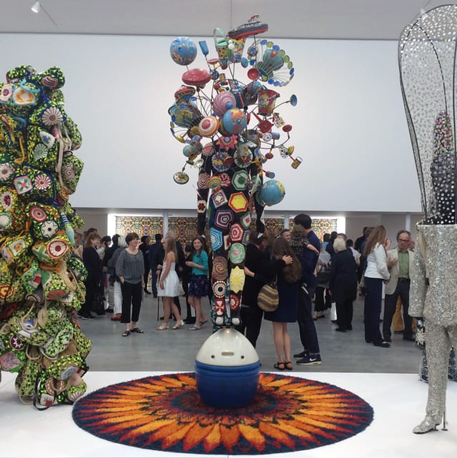 "Soundsuit" (2012) at the center of the main gallery.