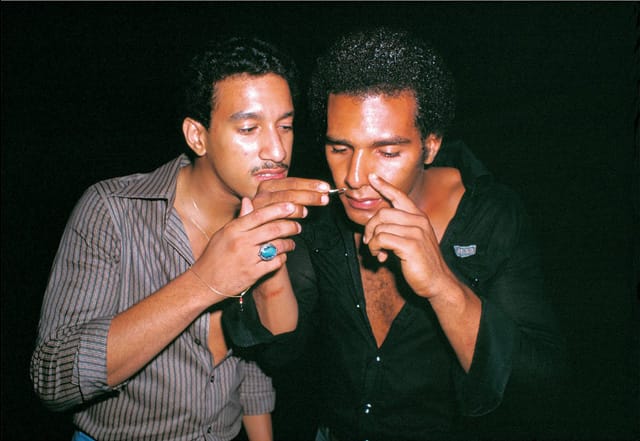 Meryl Meisler, "Turquoise Ring" (Studio 54, Manhattan, August 1977)