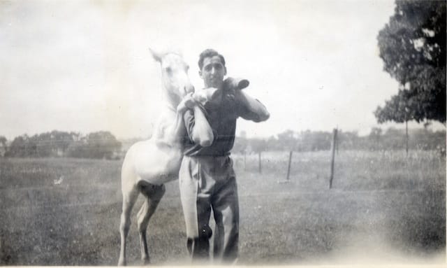 "Man and Horse" (date unknown) from the collection of Marc Boone Fitzerman. Image courtesy of Marc Boone Fitzerman.