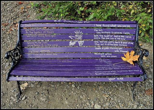 Tony Fischer, "ee cummings bench" (via Tony Fischer's Flickrstream)