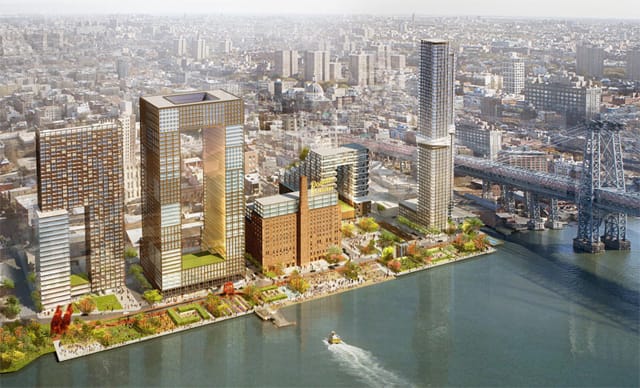 Plans for the development of the Domino Sugar Factory site (via SHoP Architects)