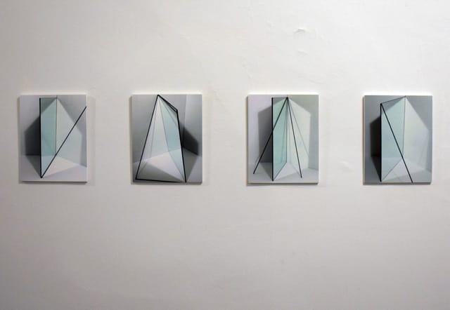 Erin O'Keefe, "Mirror/Stick Studies 1-4" (2014)