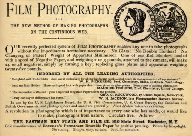 Late 1800s advertisement for Eastman, image from vintageadbrowser.com.
