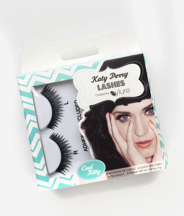False eyelashes endorsed by Katy Perry, ‘Cool Kitty’ style, manufactured by Eylure (2013) (click to enlarge)