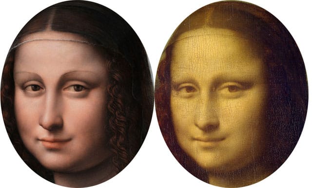 The Mona Lisa face in 3D/stereoscopic pair