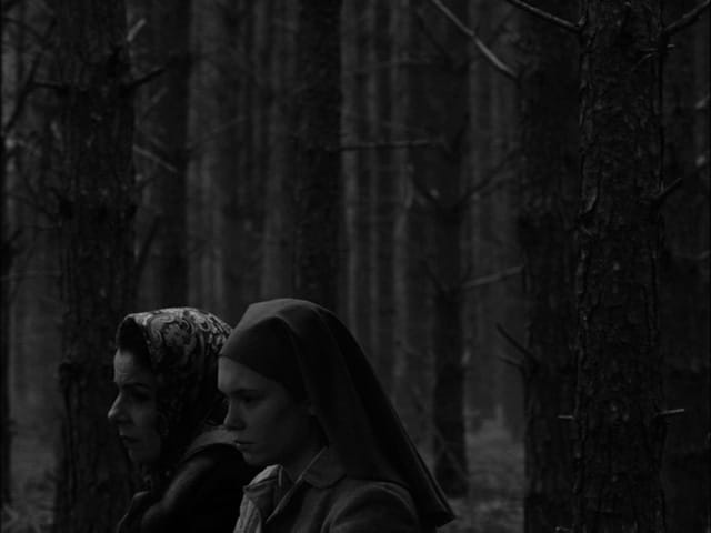 Film still from  Pawel Pawlikowski’s 'Ida' (all stills by the author for Hyperallergic)
