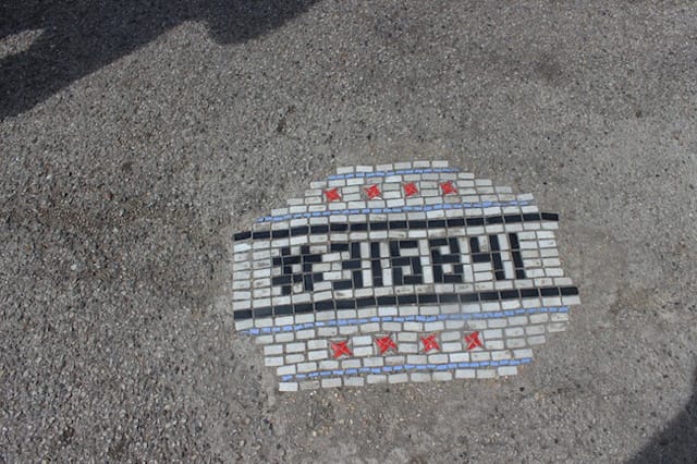 Bachor's most recent and successful mosaic, branded with the serial number #316841 (click to enlarge)