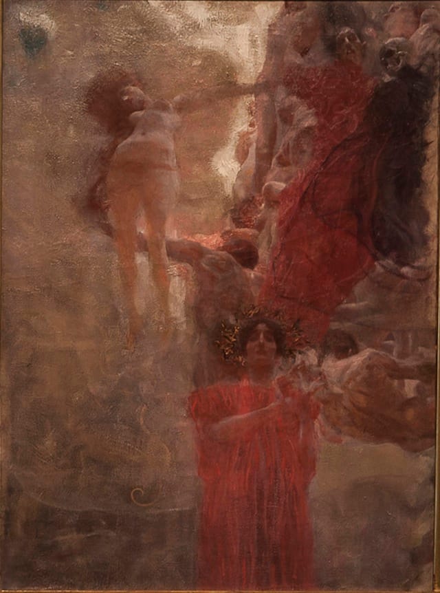 Gustav Klimt, "Die Medizin (Kompositionsentwurf)" (1897-1898) (courtesy Resnichow Schroeder)