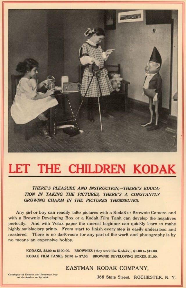 A 1900 Kodak ad, image from vintageadbrowser.com.