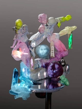 Tony Oursler, "Pastel Hierarchy" (2012) (via nypl.org)