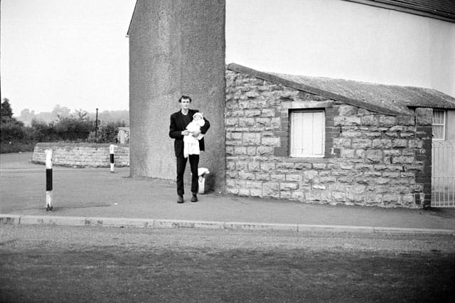 Joel Meyerowitz, "Wales (MoMA title: "Wales. Rt. 40") (1966), gelatin silver print, printed c. 1966, 9 x 13 3/8 in (© Joel Meyerowitz, courtesy Howard Greenberg Gallery, New York) (click to enlarge)