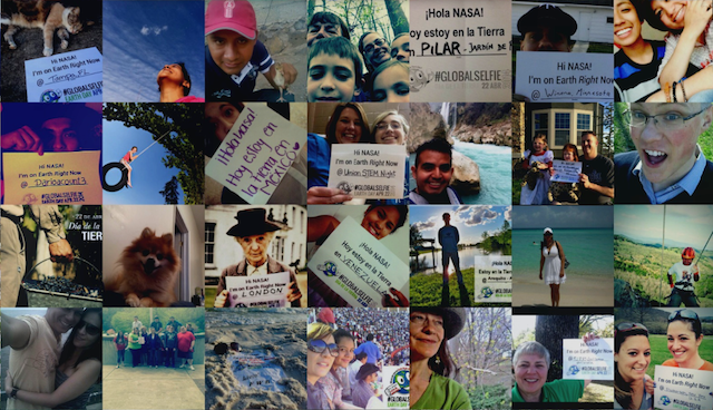 Screengrab of NASA's #GlobalSelfie. Image via gigapan.com.