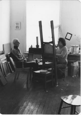 Schneeman & Edwin Denby photo