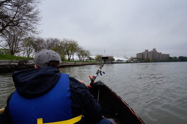 The Frieze New York tent from the Tide and Current Taxi (all photos by the author for Hyperallergic)