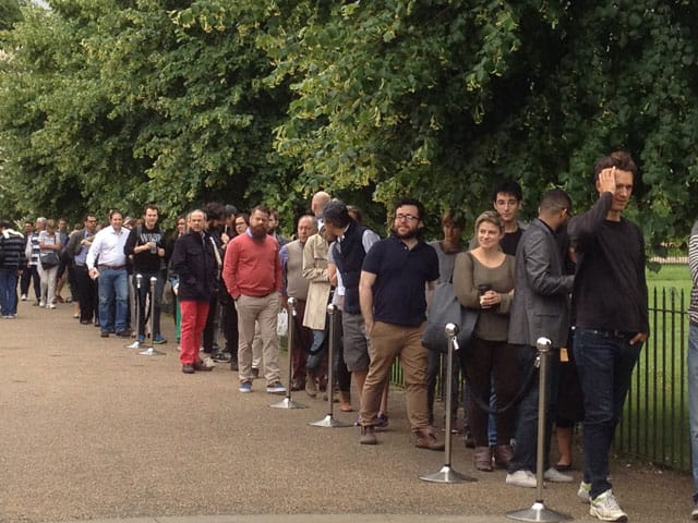 The line outside the Serpentine Gallery