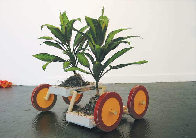 Futurefarmers, Photosynthesis Robot, 2003.   Image credit: Created by Futurefarmers: Amy Franceschini, Michael Swaine, Dan Allende and Stijn Schiffelers. © 2003 Futurefarmers. Courtesy the artists.  