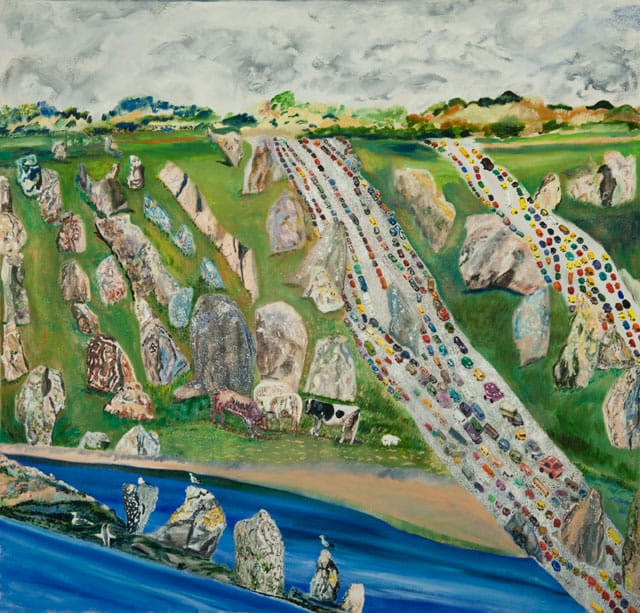 Olive Ayhens, "Carnac" (2011), oil on canvas, 39 x 40 in