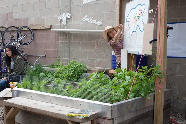 Invasive Pigments Garden at the Center for Strategic Art and Agriculture, Silent Barn (curator Lorissa Rinehart, photo credit Dan Phiffer)