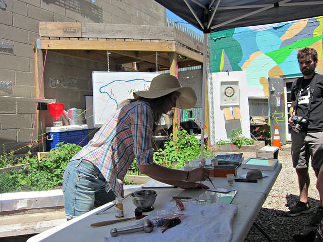 Invasive Pigments Garden at the Center for Strategic Art and Agriculture, Silent Barn
