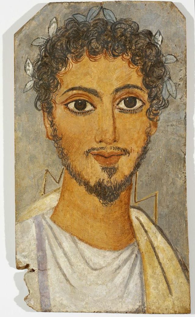 Egyptian, Roman Period, Portrait of a Man, ca. 260 CE. Mary B. Jackson Fund. (Images courtesy of the RISD Museum,  Providence, RI.)