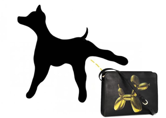 The limited-edition Koons handbag will sell for $49.95 at H&M. (Image by Hrag Vartanian/Hyperallergic)