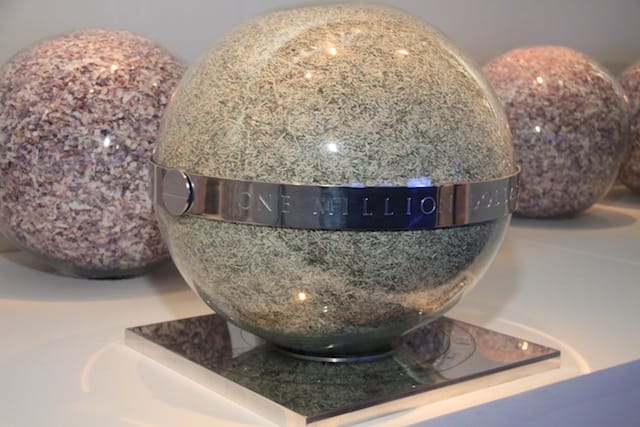 Detail of Alberto Echegaray's "Moneyball" (image courtesy of arteBA Fundación)