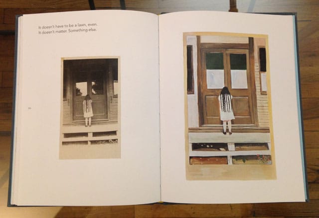 Maira Kalman and Daniel Handler, 'Girls Standing on Lawns' (photo by the author for Hyperallergic)