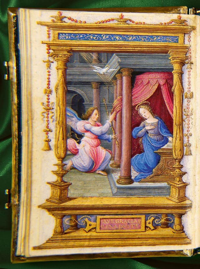 Annunciation Illuminated by the Master of Claude de France Hours of Claude de France; France, Tours, ca. 1517 Heribert Tenschert, Bibermϋhle (Switzerland) (fol. 14v) Photography by Ina Netttekoven.