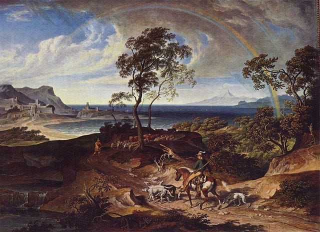 Joseph Anton Koch, "Landschaft nach einem Gewitter" (1830), oil on canvas (via Staatsgalerie Stuttgart)