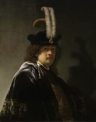 Rembrandt, "Self-portrait" (1636), Rembrandt self portrait post cleaning and analysis (photo by Credit Chris Titmus, courtesy National Trust/PA) (click to enlarge)