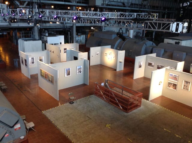 The exhibition on the floor of the turbine hall