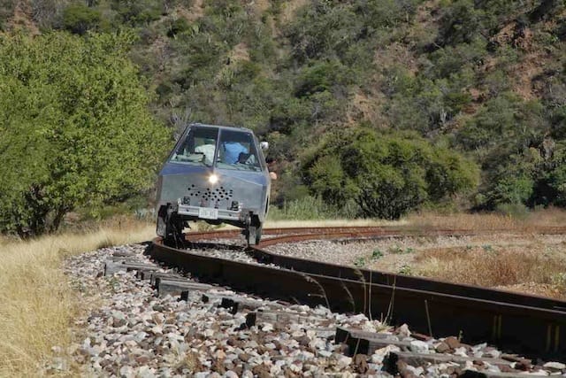 Ivan Puig and Andrés Padilla Domene, SEFT-1 in Telixtlahuaca in the exhibition SEFT-1 Abandoned Railways Exploration Probe - Modern Ruins 1:220 presented by The Arts Catalyst and Furtherfield, London June 2014
