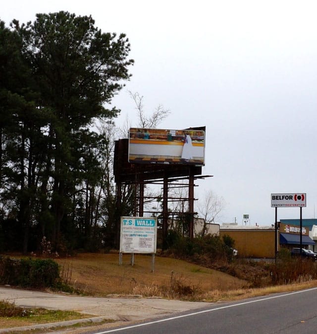 Mario Ybarra Jr., "Barrio Aesthetics" (2013), billboard (courtesy the artist) (click to enlarge)