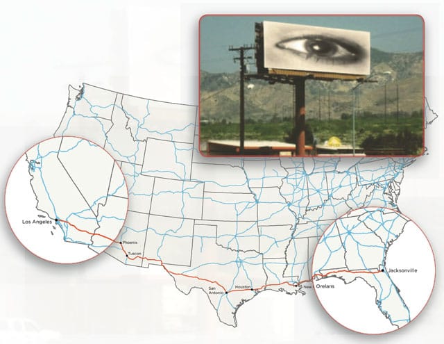 Zoe Crosher, "Study for 'The Manifesty Destiny Billboard Project' (A LAND Exhibition)" (2013) (all images courtesy LAND)