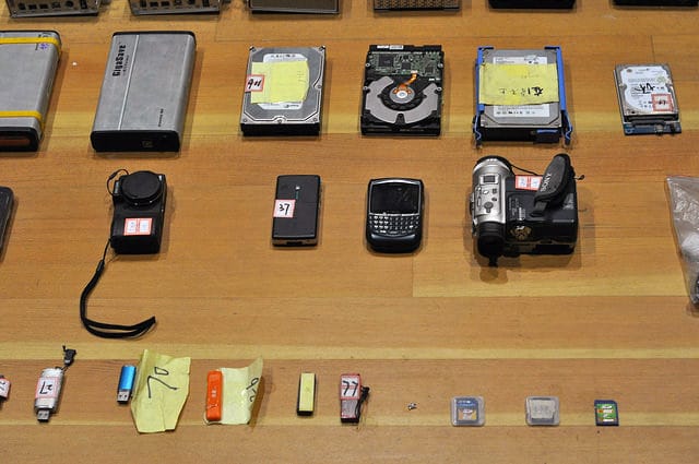 Ai Weiwei, "Untitled" (2011), office supplies confiscated from FAKE studio during Ai Weiwei's detention