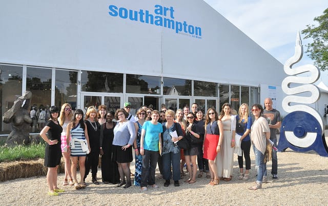 Participants in last year's Hyperallergic trip to the Hamptons. (photo by Hrag Vartanian for Hyperallergic)