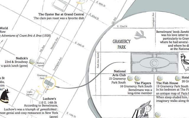"Bemelmans' New York" (detail) illustrated by Adrienne Ottenberg (courtesy the artist & New-York Historical Society)