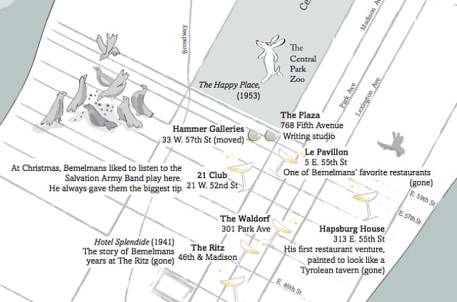 "Bemelmans' New York" (detail) illustrated by Adrienne Ottenberg (courtesy the artist & New-York Historical Society)
