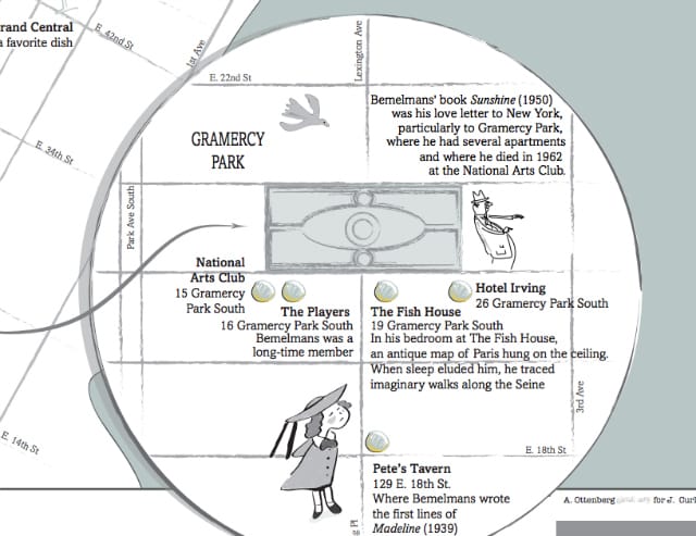 "Bemelmans' New York" (detail) illustrated by Adrienne Ottenberg (courtesy the artist & New-York Historical Society)