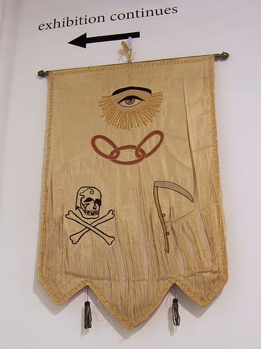 Order of Odd Fellows antique banner