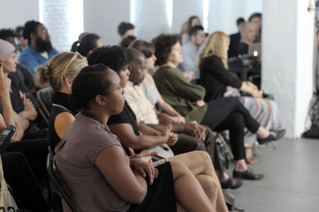 The audience at Hewitt's talk (photo by Erin Goldberger)
