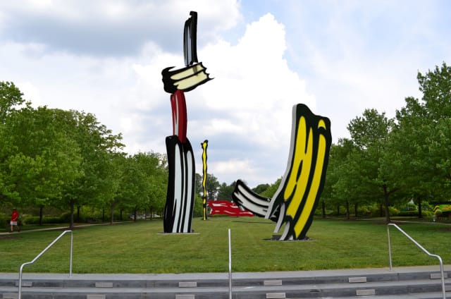 Rendering of Roy Lichtenstein's "Five Brushstrokes," designed 1983-84, fabricated 2012. (courtesy the Roy Lichtenstein Foundation)