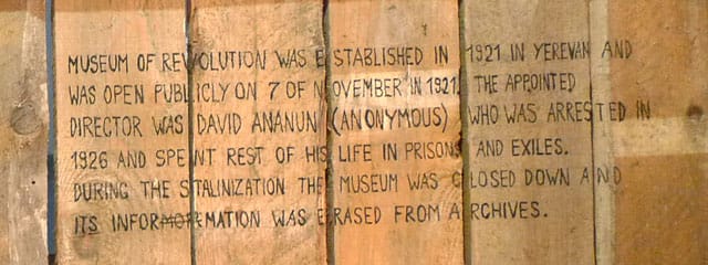 Detail of Varhram Aghasyan's “Museum of the Revolution"