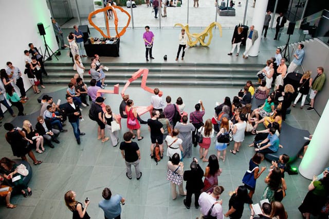 Introductory remarks at Decoding Alibis at MoMA (photo by Carly Gaebe / Steadfast Studio)