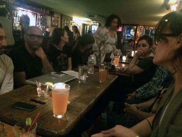 A view of some of the 10 Day, 10 Ideas participants in Scorcher Bar during the informal gathering.