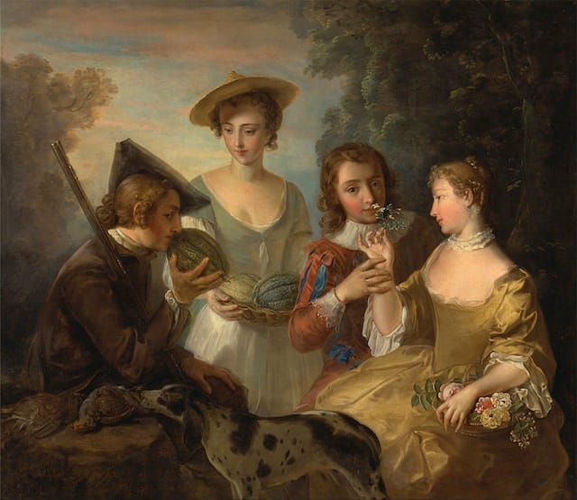 Philip Mercier, "The Sense of Smell" (1744-47), oil on canvas (via Yale Center for British Art)