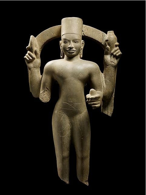 Vishnu, late 6th to early 7th century, southern Vietnam, Lent by Fine Arts Museum, Ho Chi Minh City 